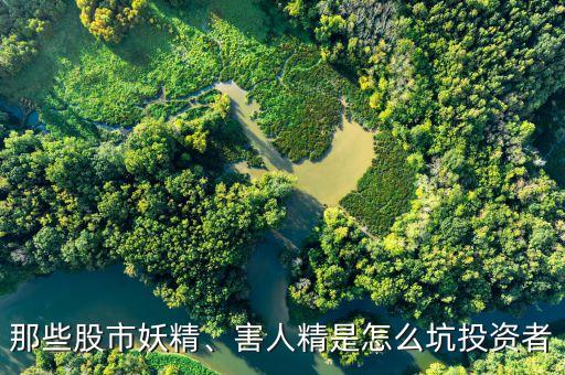 那些股市妖精、害人精是怎么坑投資者