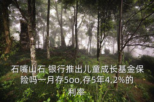  石嘴山石 銀行推出兒童成長基金保險(xiǎn)嗎一月存5oo,存5年4.2%的利率