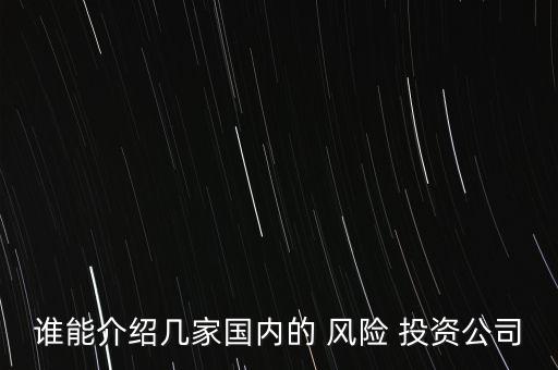 中國式風(fēng)險(xiǎn)投資,中國風(fēng)險(xiǎn)投資網(wǎng)可靠嗎