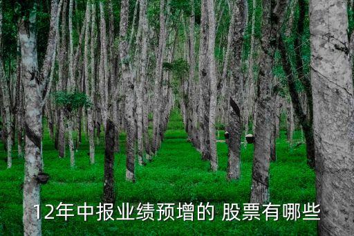 12年中報業(yè)績預增的 股票有哪些