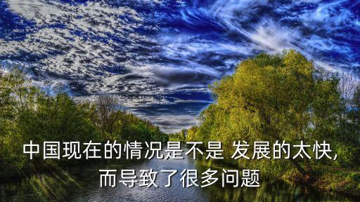 中國(guó)發(fā)展過快