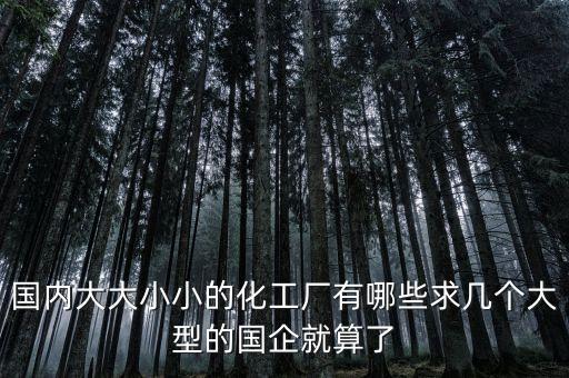 國內大大小小的化工廠有哪些求幾個大型的國企就算了