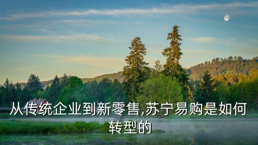 從傳統(tǒng)企業(yè)到新零售,蘇寧易購(gòu)是如何 轉(zhuǎn)型的