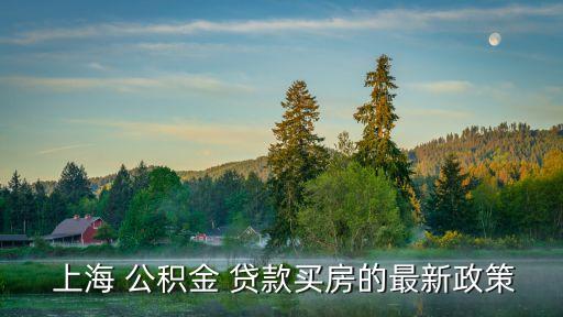  上海 公積金 貸款買(mǎi)房的最新政策