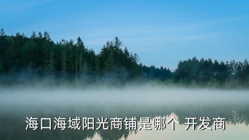  ?？诤Ｓ蜿柟馍啼伿悄膫€ 開發(fā)商
