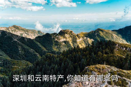 深圳和云南特產,你知道有哪些嗎