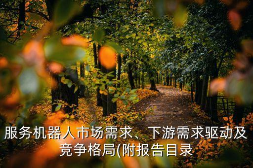 服務機器人市場需求、下游需求驅(qū)動及競爭格局(附報告目錄