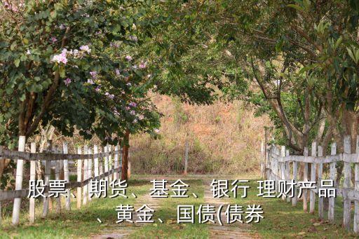 股票、期貨、基金、銀行 理財產(chǎn)品、黃金、國債(債券
