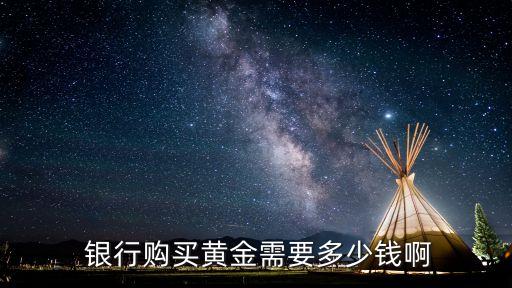  銀行購(gòu)買黃金需要多少錢啊