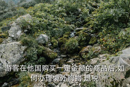 游客在他國(guó)購(gòu)買一定金額的商品后,如何辦理境外購(gòu)物 退稅