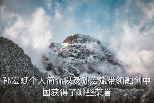 孫宏斌個(gè)人簡介以及孫宏斌帶領(lǐng)融創(chuàng)中國獲得了哪些榮譽(yù)