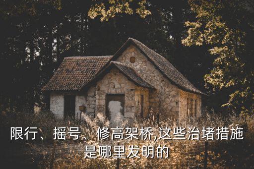 限行、搖號、修高架橋,這些治堵措施是哪里發(fā)明的