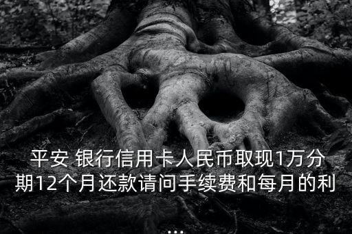  平安 銀行信用卡人民幣取現(xiàn)1萬(wàn)分期12個(gè)月還款請(qǐng)問(wèn)手續(xù)費(fèi)和每月的利...