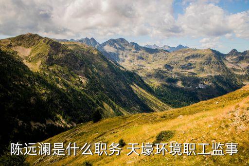 陳遠瀾是什么職務 天壕環(huán)境職工監(jiān)事