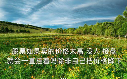 股票沒(méi)人接盤(pán),股票會(huì)沒(méi)人接盤(pán)嗎