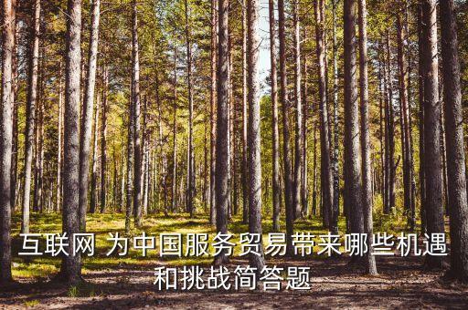 互聯網 為中國服務貿易帶來哪些機遇和挑戰(zhàn)簡答題