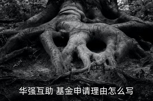 華強(qiáng)互助 基金申請(qǐng)理由怎么寫