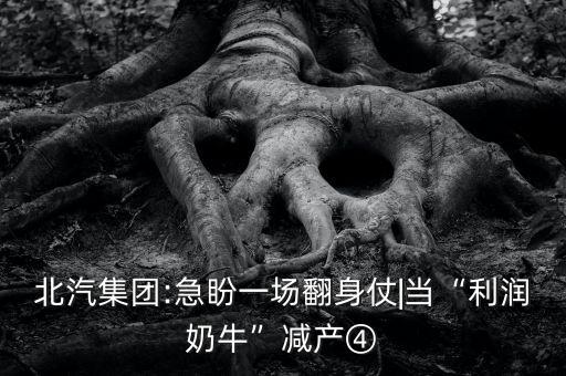 北汽集團(tuán):急盼一場(chǎng)翻身仗|當(dāng)“利潤(rùn)奶?！睖p產(chǎn)④