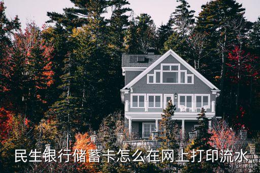  民生銀行儲蓄卡怎么在網上打印流水