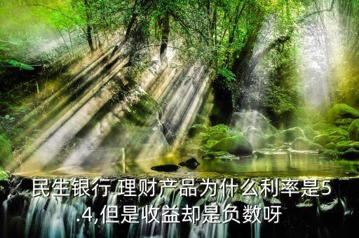  民生銀行 理財產(chǎn)品為什么利率是5.4,但是收益卻是負(fù)數(shù)呀