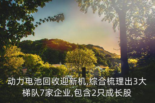 動力電池回收迎新機(jī),綜合梳理出3大梯隊7家企業(yè),包含2只成長股