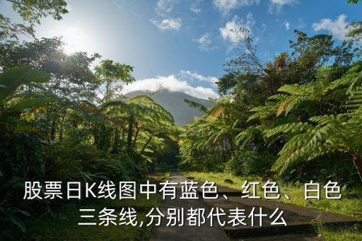  股票日K線圖中有藍(lán)色、紅色、白色 三條線,分別都代表什么