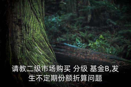 請(qǐng)教二級(jí)市場(chǎng)購(gòu)買 分級(jí) 基金B(yǎng),發(fā)生不定期份額折算問題