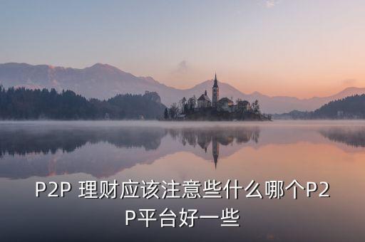 P2P 理財(cái)應(yīng)該注意些什么哪個P2P平臺好一些