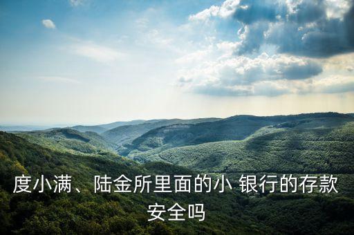 度小滿、陸金所里面的小 銀行的存款安全嗎