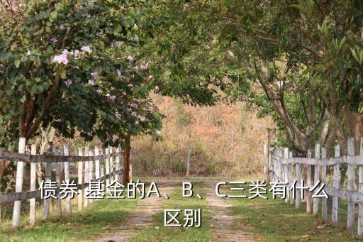  債券 基金的A、B、C三類有什么區(qū)別