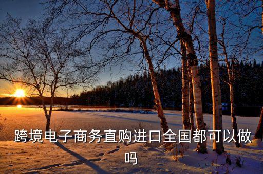 跨境電子商務(wù)直購進口全國都可以做嗎