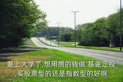 要上大學(xué)了,想用攢的錢(qián)做 基金定投,買(mǎi)股票型的還是指數(shù)型的好啊
