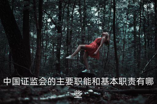 中國證監(jiān)會的主要職能和基本職責有哪些