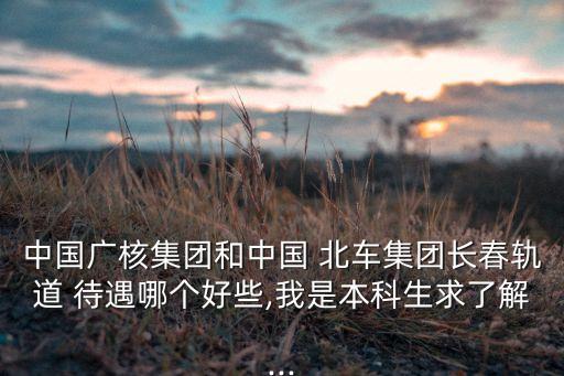 中國(guó)廣核集團(tuán)和中國(guó) 北車(chē)集團(tuán)長(zhǎng)春軌道 待遇哪個(gè)好些,我是本科生求了解...