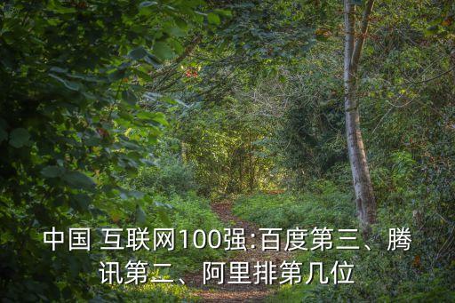 中國(guó) 互聯(lián)網(wǎng)100強(qiáng):百度第三、騰訊第二、阿里排第幾位