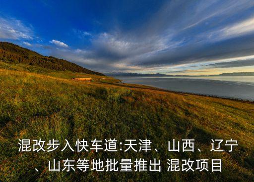  混改步入快車道:天津、山西、遼寧、山東等地批量推出 混改項(xiàng)目