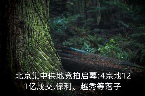  北京集中供地競拍啟幕:4宗地121億成交,保利、越秀等落子