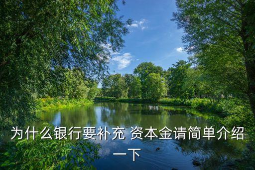 為什么銀行要補(bǔ)充 資本金請(qǐng)簡(jiǎn)單介紹一下