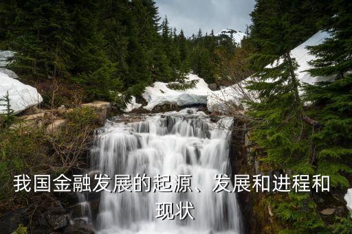 我國金融發(fā)展的起源、發(fā)展和進(jìn)程和 現(xiàn)狀
