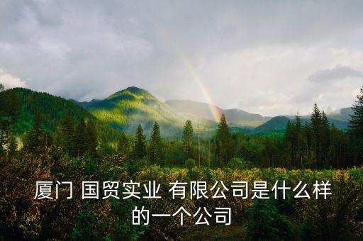  廈門 國貿(mào)實(shí)業(yè) 有限公司是什么樣的一個公司