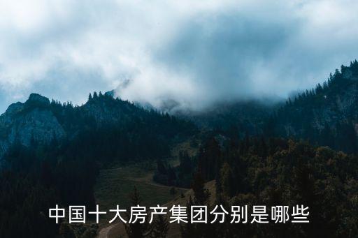 中國十大房產集團分別是哪些