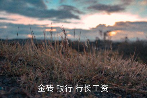 銀行行長一般多少月薪,一個(gè)銀行行長一年可以賺多少錢