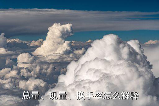  總量、現(xiàn)量、換手率怎么解釋