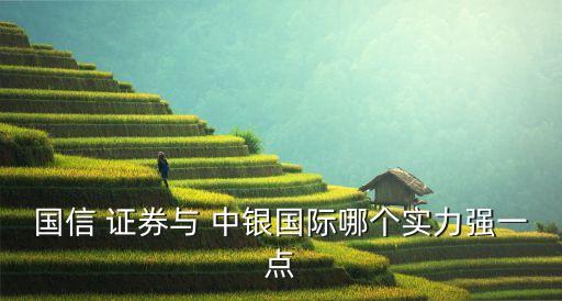 國信 證券與 中銀國際哪個實力強一點