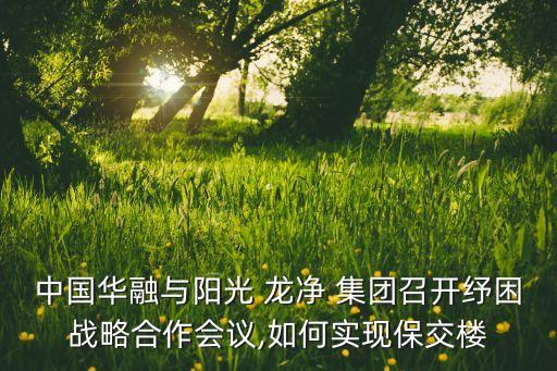 中國華融與陽光 龍凈 集團(tuán)召開紓困戰(zhàn)略合作會議,如何實(shí)現(xiàn)保交樓