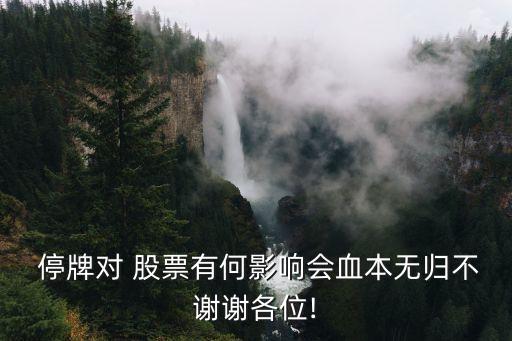  停牌對(duì) 股票有何影響會(huì)血本無(wú)歸不謝謝各位!