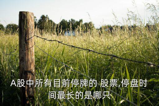 A股中所有目前停牌的 股票,停盤(pán)時(shí)間最長(zhǎng)的是哪只