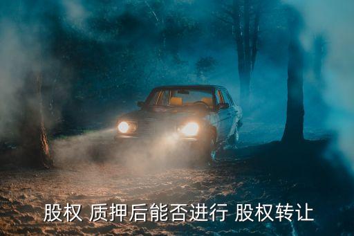 股權(quán) 質(zhì)押后能否進行 股權(quán)轉(zhuǎn)讓