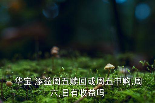  華寶 添益周五贖回或周五申購(gòu),周六,日有收益嗎