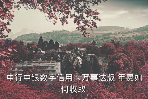 中行中銀數(shù)字信用卡萬事達版 年費如何收取